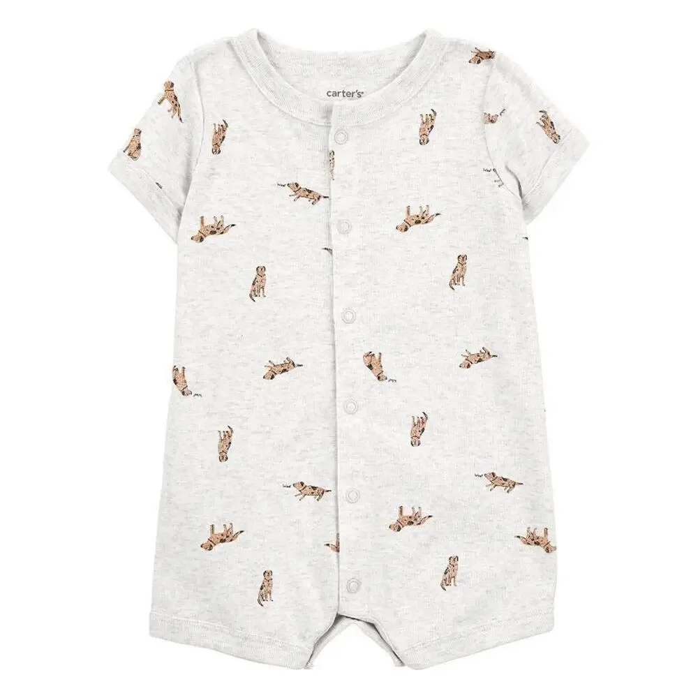NEW! Carter's Newborn Baby Dog Short-Sleeve Romper